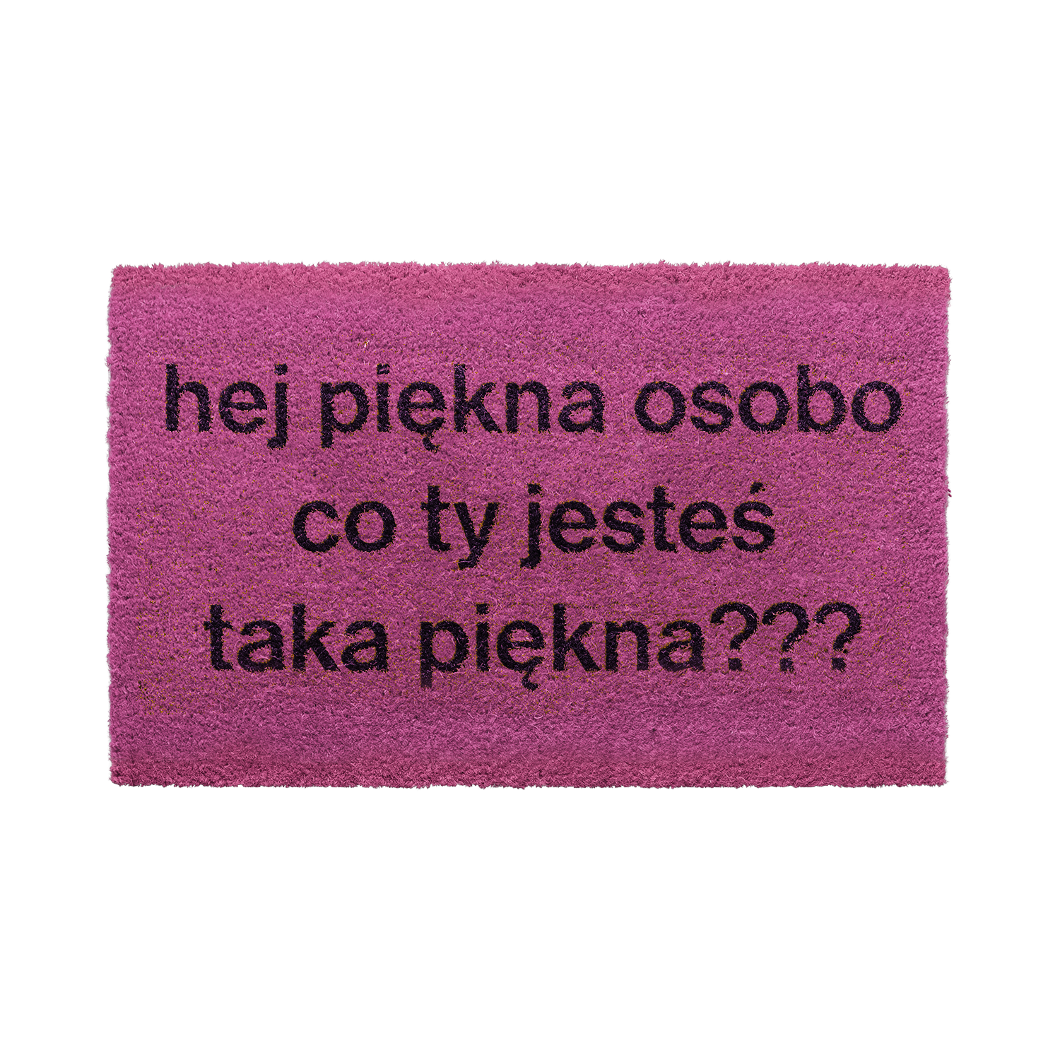 różowa wycieraczka dla pięknych osób